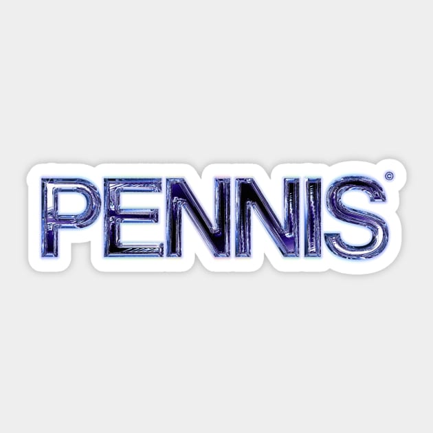 JCP Pennis Chrome Sticker by JC and the Pennis Band